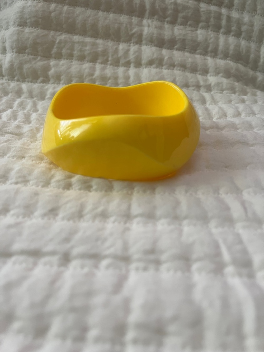 Bold Yellow Resin Bangle Bracelet